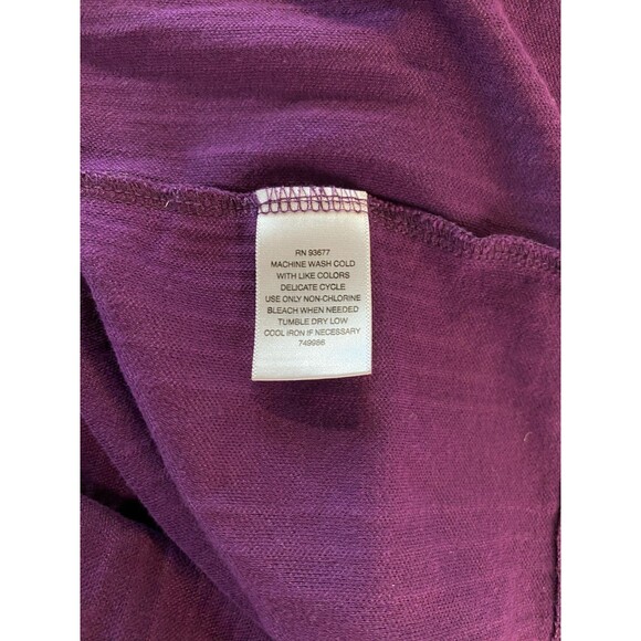 Claiborne Women's Plus Sz 3XLT Purple Ribbed Short Sleeve Stretchy Top - Picture 10 of 11